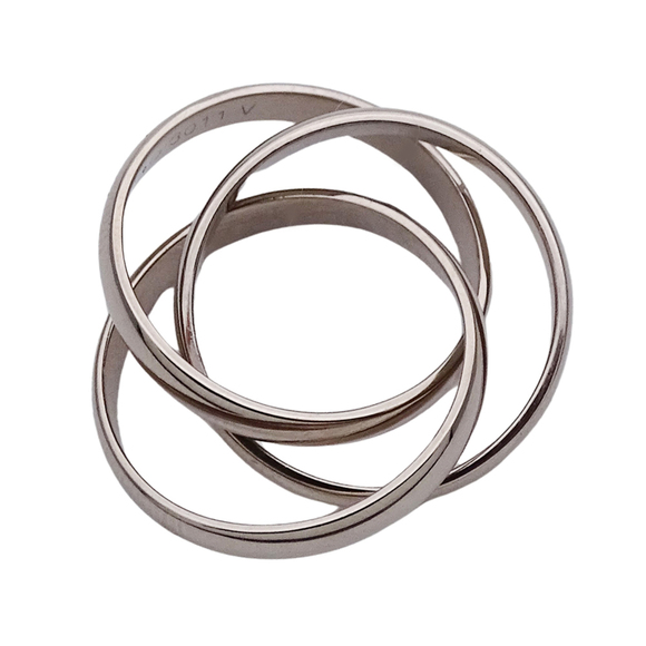 CARTIER Silver Trinity Ring #50 - Picture 2 of 10